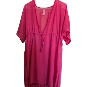 YMI Vibrant Pink Sheer Cover-Up